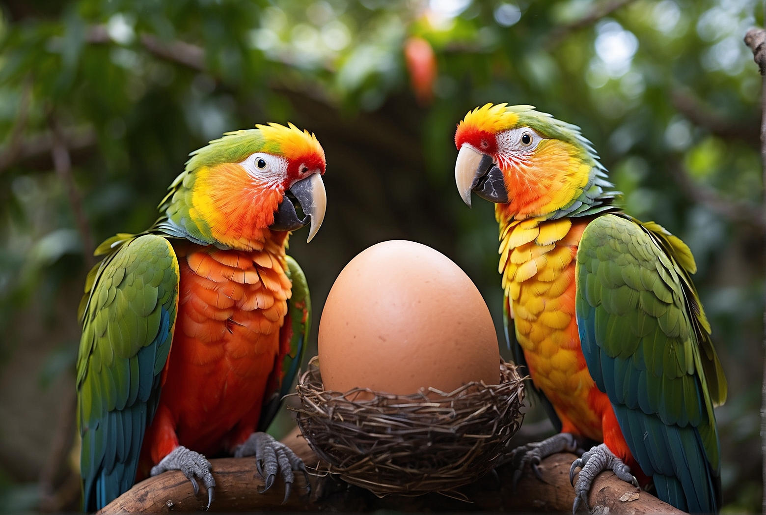 How do parrots lay eggs?
